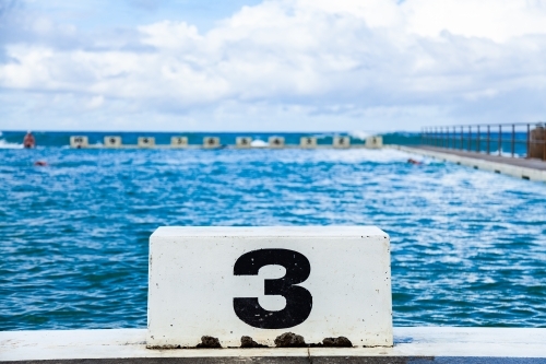 Swimming lane at ocean pool number 3 - Australian Stock Image