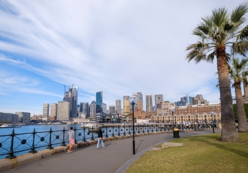 Sydney Foreshore with skyline in background - Australian Stock Image