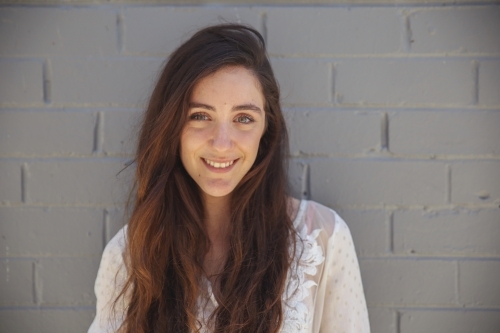 multicultural teenage girl with very long hair - Australian Stock Image