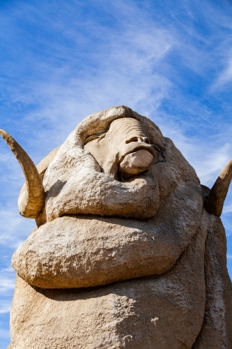 The Big Merino iconic australian tourist attraction in Goulburn - Australian Stock Image