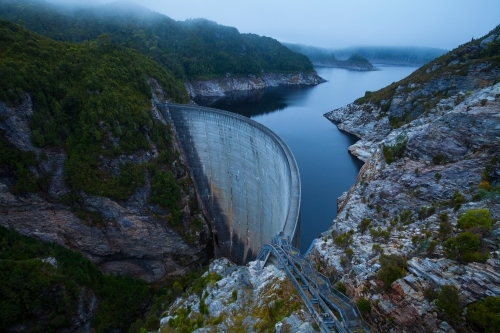 The Gordon Dam - South West Tasmania - Australia - Australian Stock Image