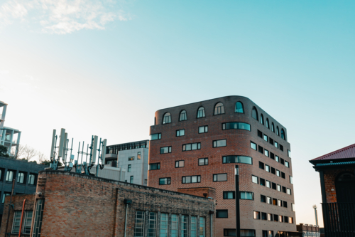 The modern East End Apartments in Newcastle - Australian Stock Image