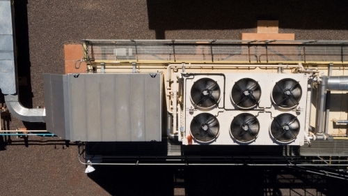 Top shot of a mechanical condenser - Australian Stock Image