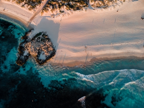 Trigg Beach Golden Hour - Australian Stock Image