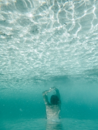 Underwater swimmer - Australian Stock Image