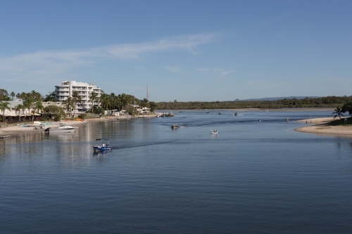 Urban development along the Noosa River - Australian Stock Image