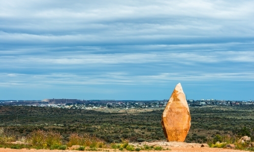 View from Living Desert Reserve over Broken Hill - Australian Stock Image