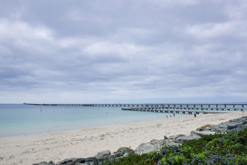 view of  busselton jetty near margaret river in western australia - Australian Stock Image