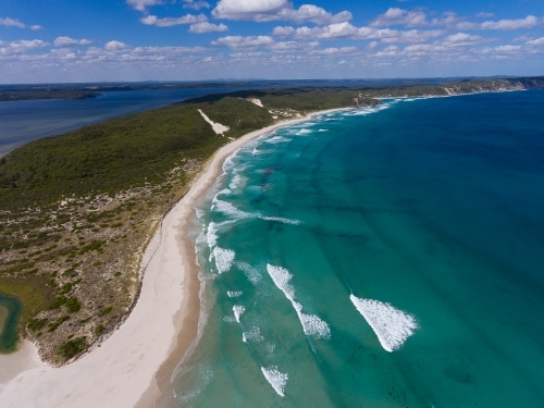 view over Ocean Beach and Nullaki Peninsula at Denmark - Australian Stock Image