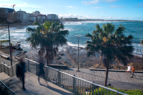 Walkers on the Esplanade - Australian Stock Image