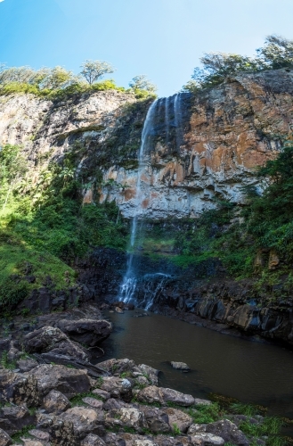 Waterfall on a blue sky day - Australian Stock Image