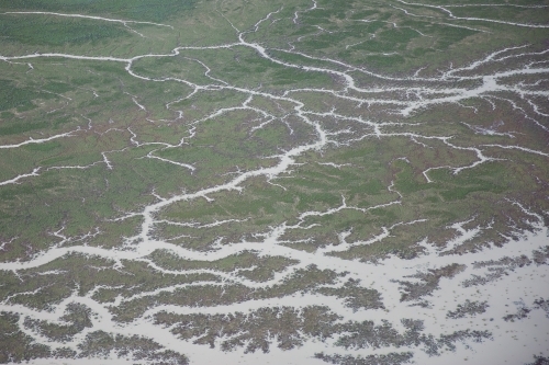 Waters flowing into Channel Country - Australian Stock Image