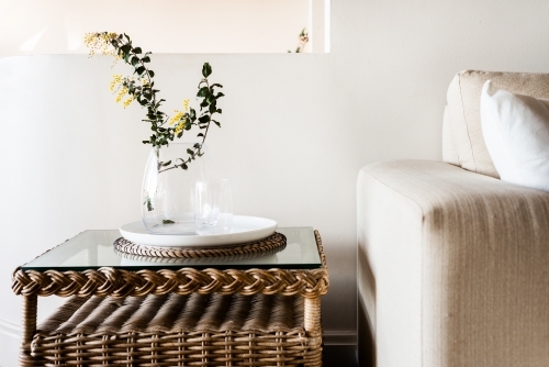 wattle in a vase - Australian Stock Image