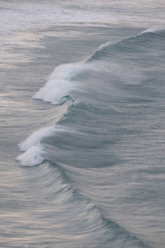 Waves Crashing on a deserted stretch of Coastline - Australian Stock Image