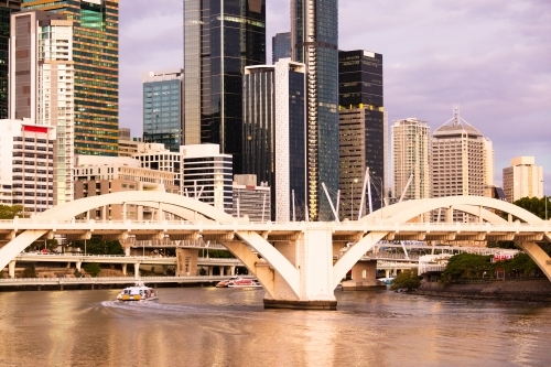 William Jolly Bridge and Brisbane River - Australian Stock Image