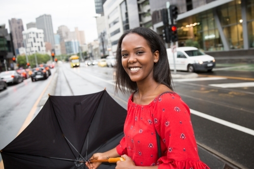 Woman at Southbank, Melbourne - Australian Stock Image