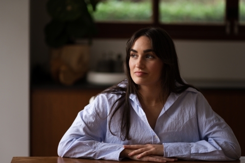 woman looking away - Australian Stock Image