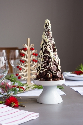 Xmas Tree rocky road - Australian Stock Image