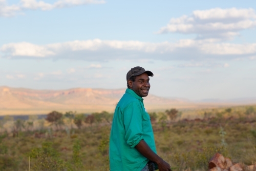 Young man in the kimberley landscape