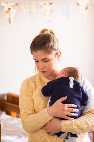 Young mother with baby - Australian Stock Image